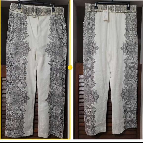 🤑SOLD🤑Johnny was Meliora high waist linen, silk pants - Picture 3 of 14